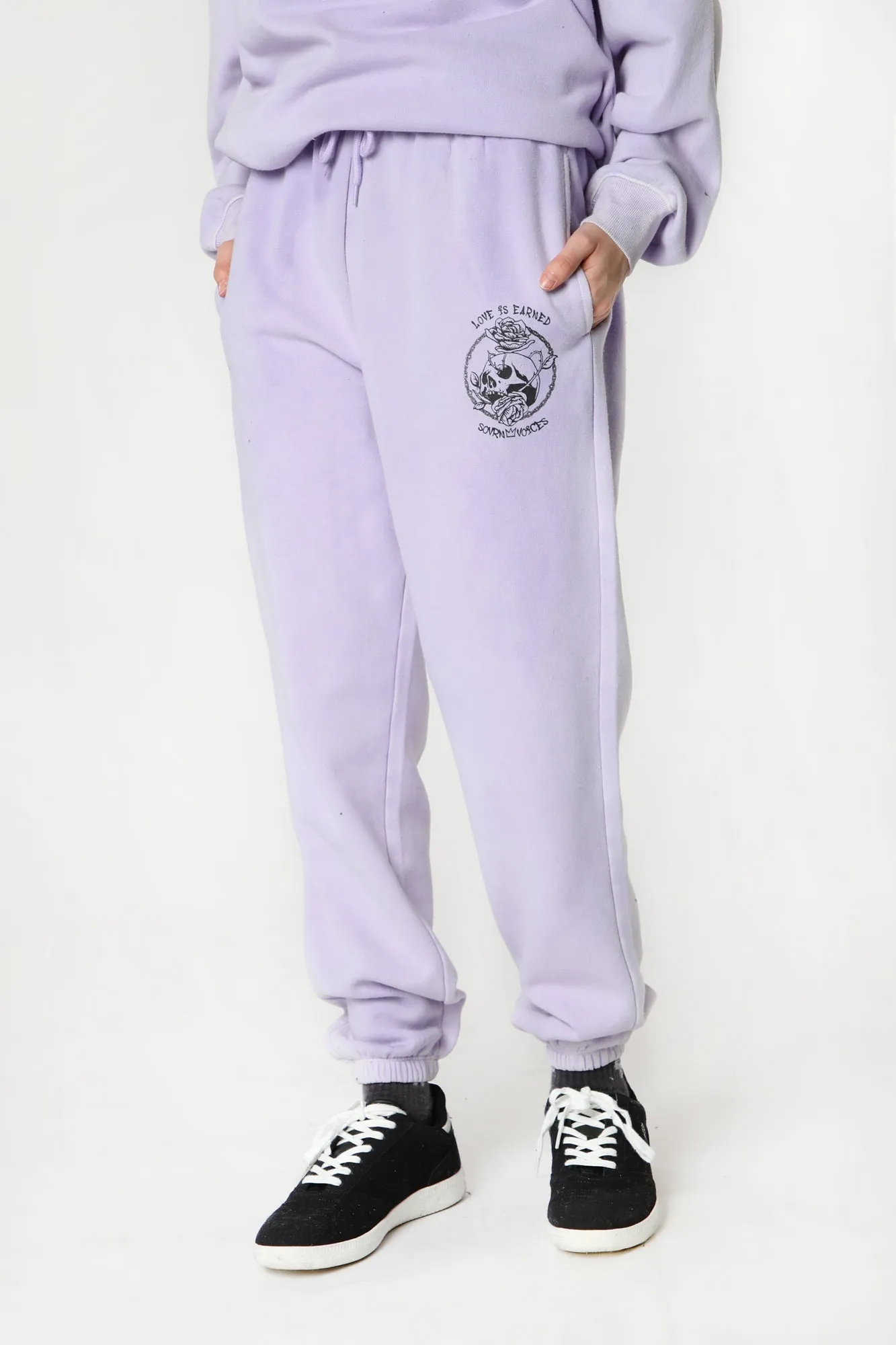 Womens Sovrn Voices Lilac Graphic Sweatpant