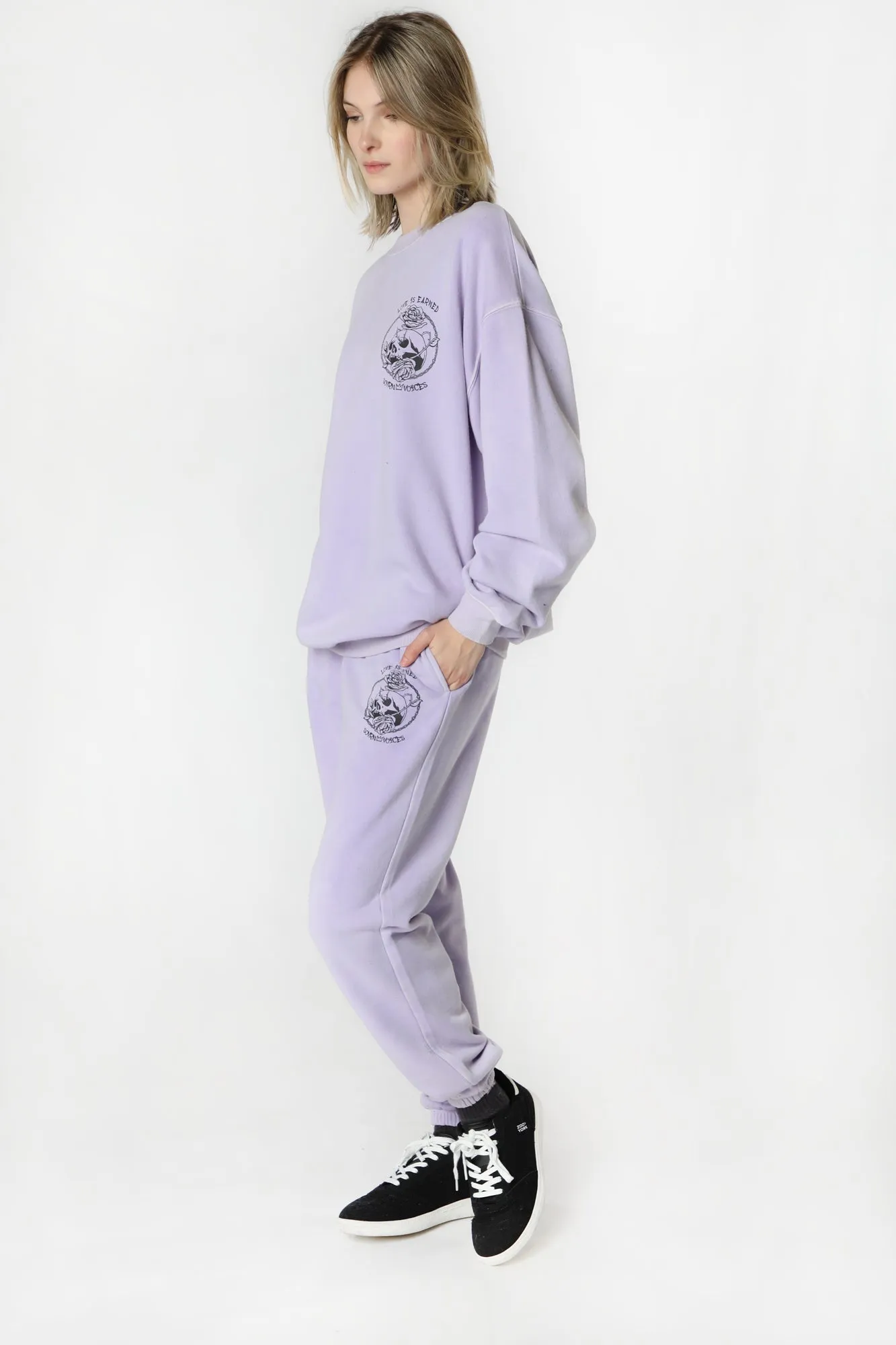 Womens Sovrn Voices Lilac Graphic Sweatpant