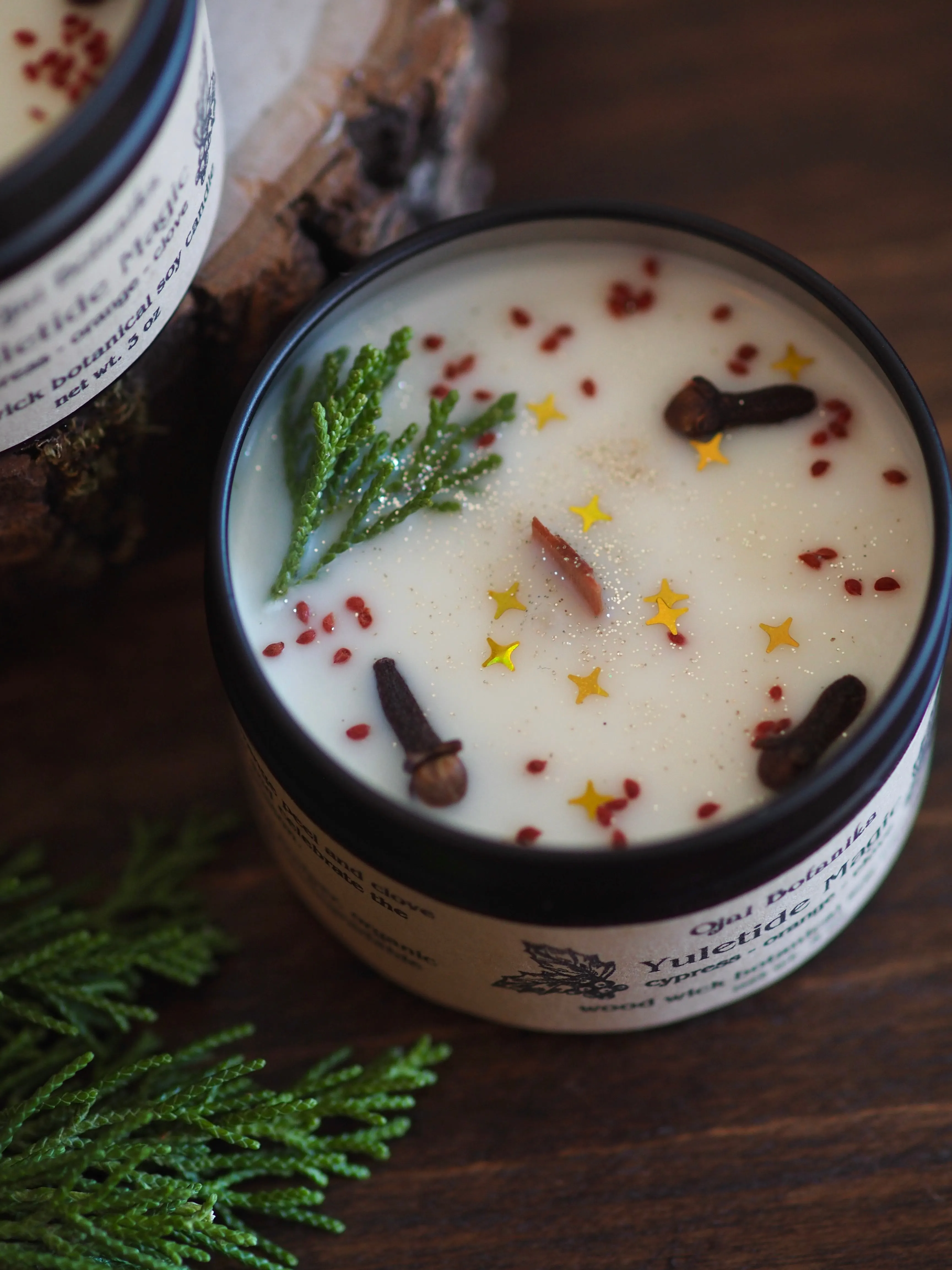 Yuletide Magic - Cypress, Orange & Clove - Wood Wick Soy Candle - Limited Edition